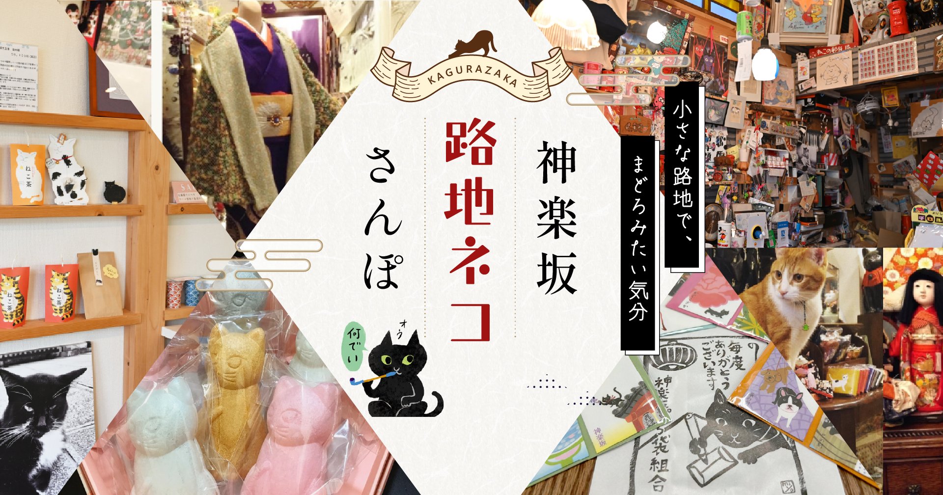 神楽坂　路地ネコ散歩コース